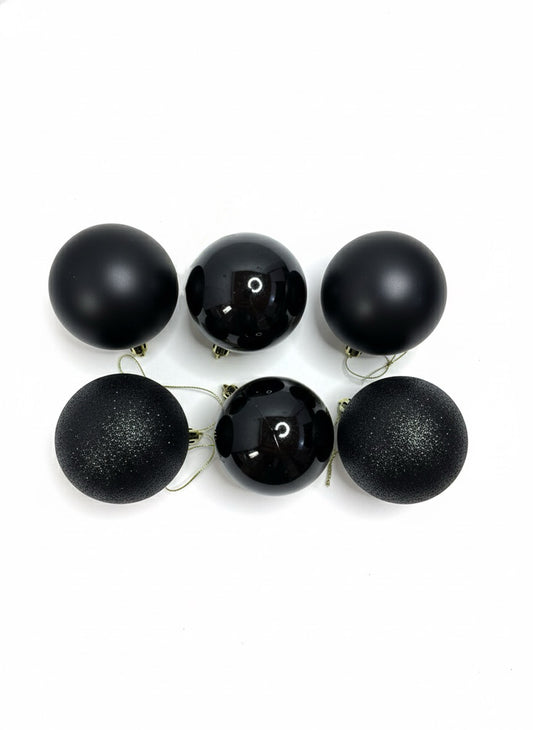 Set 6 globuri luxury black