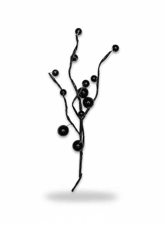 Set 10 crenguțe decorative boabe negre