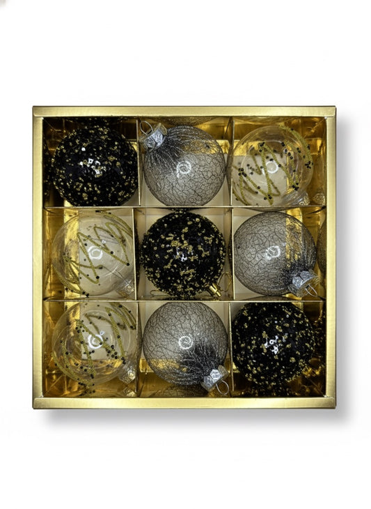 Set 9 globuri decorative Lux