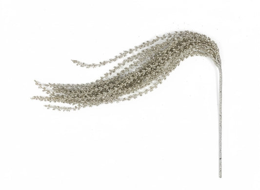 Ramură decorativă cascadă glitter gold