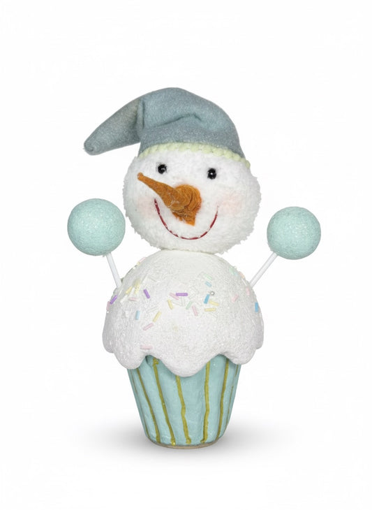 Om de zăpadă - cupcake